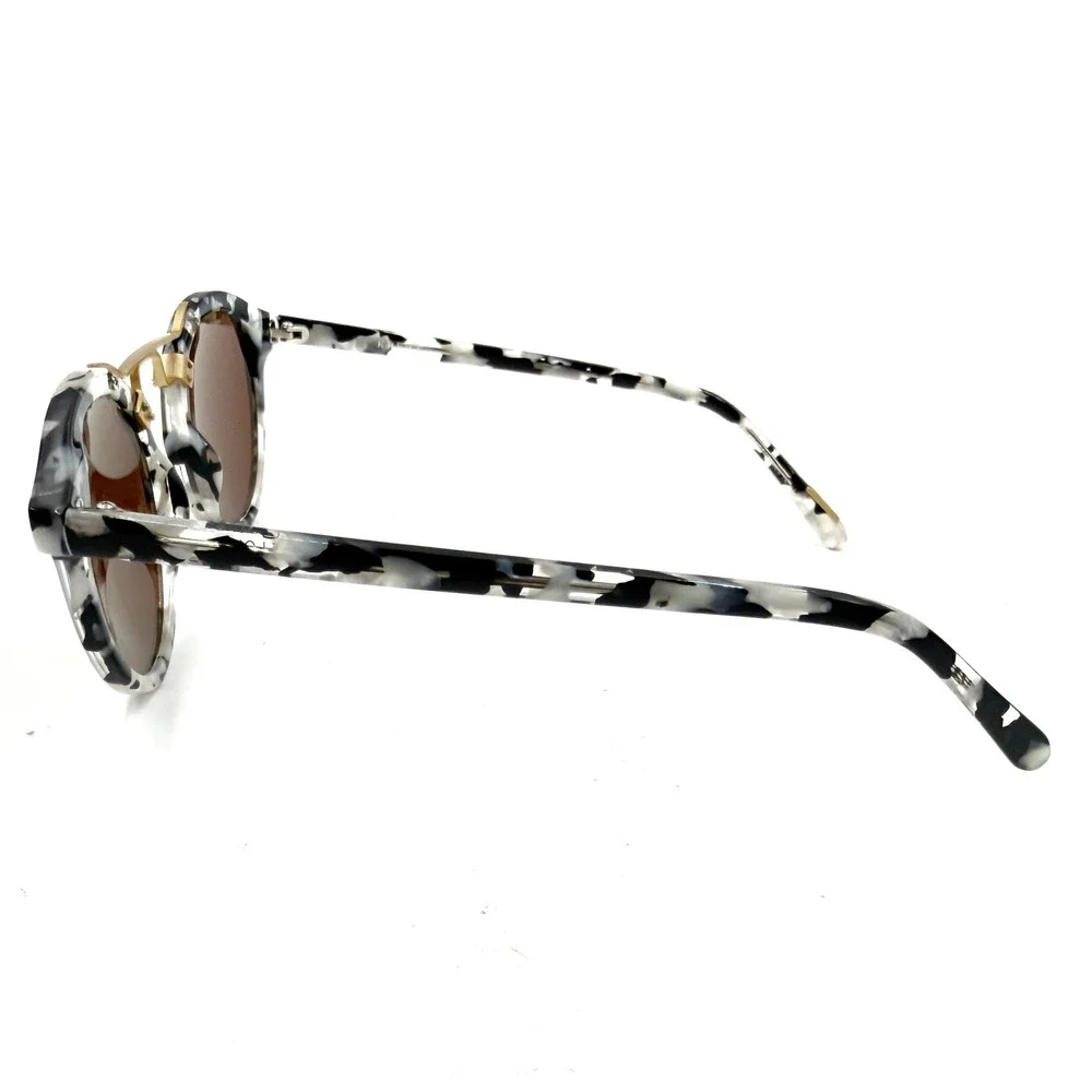 Krewe St Louis Sunglasses Mirrored Oyster Tortoise Gold Bridge